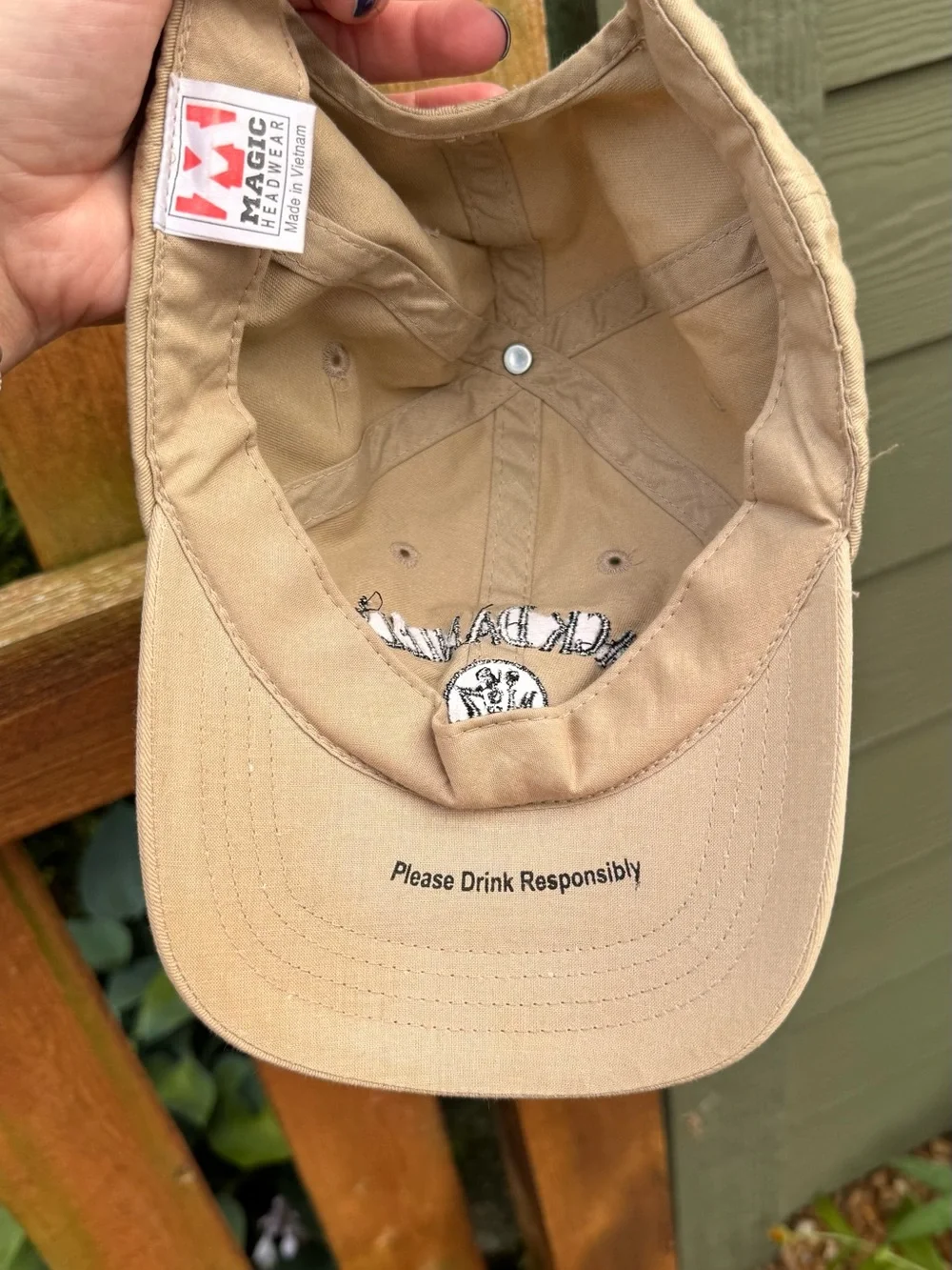 Jack Daniels Beige Baseball Hat with Black Logo